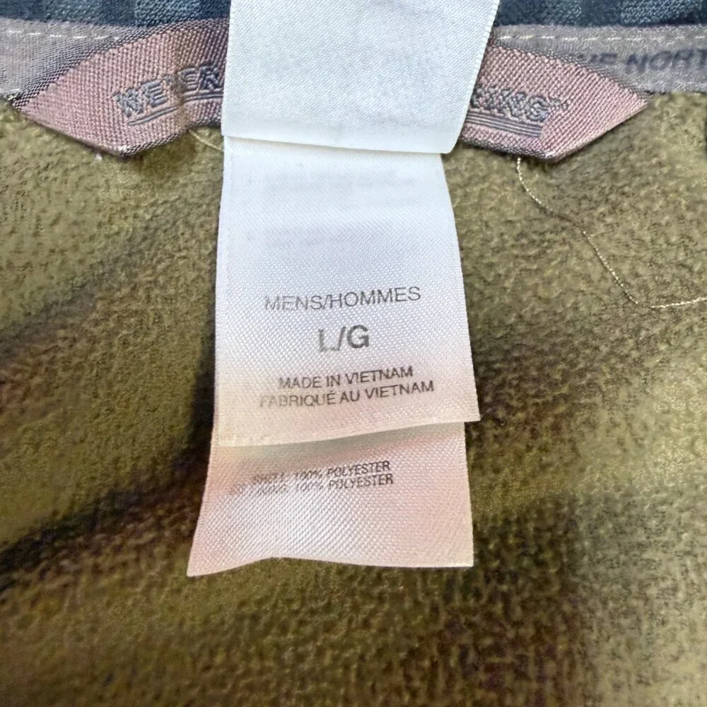 The North Face Men’s TKA 100 Full-Zip Jacket L‎ Olive Green/Black EUC